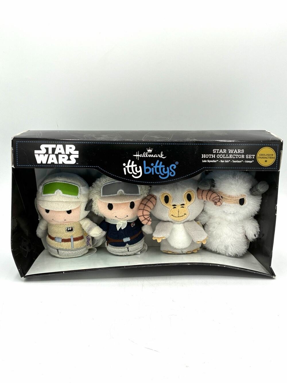 Hallmark Star Wars Itty Bittys Hoth Collector Set Luke, Han, Tauntaun, Wampa NEW